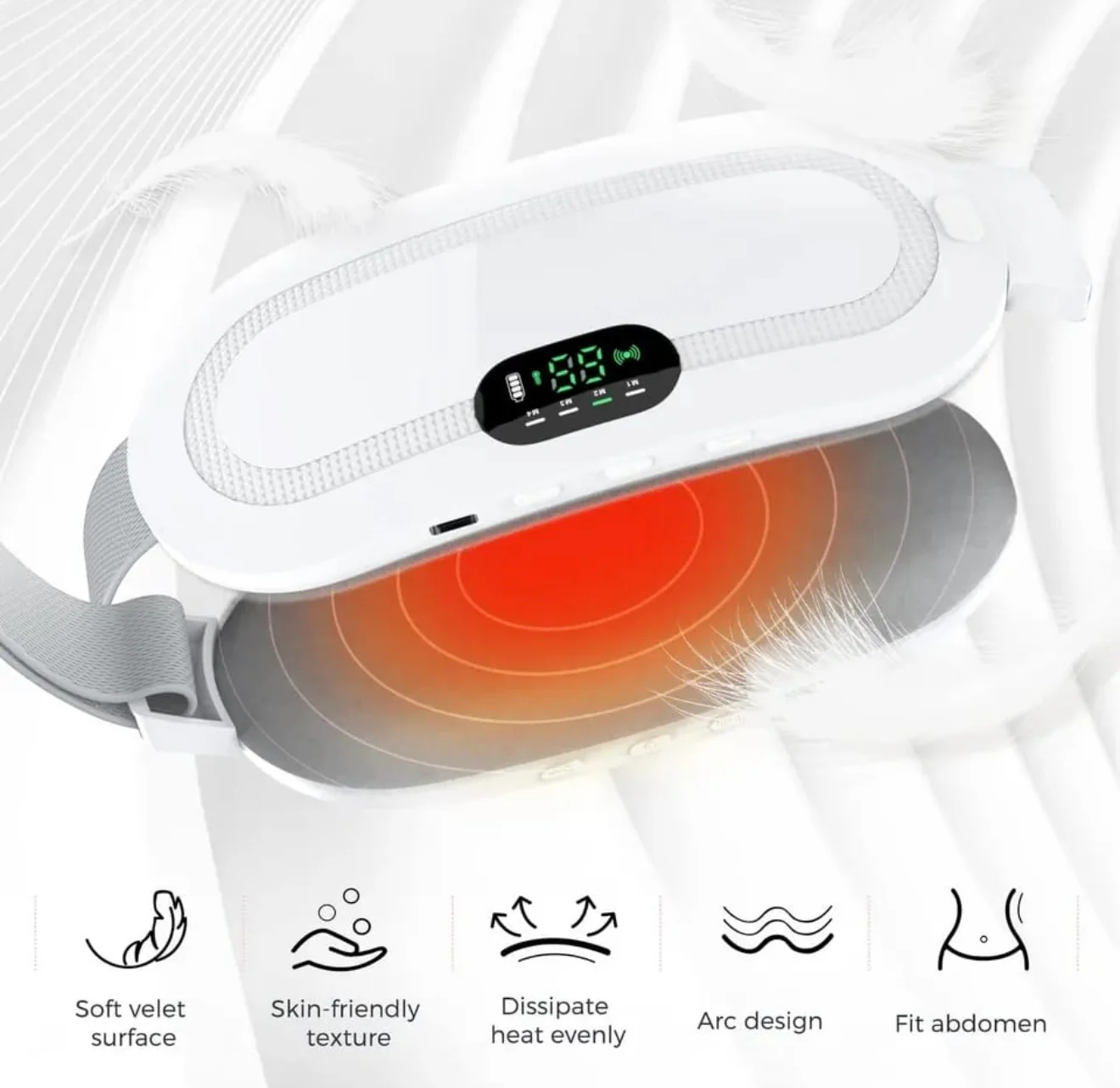 Cinturón Masajeador Calor Para Cólicos